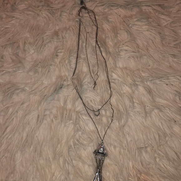 ✨2 for 15✨ tri layered prism necklace - Picture 1 of 4